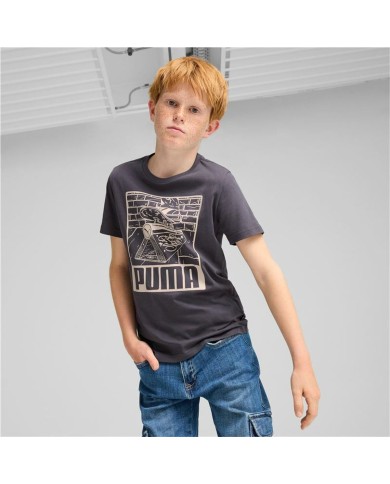 Maglia a Maniche Corte per Bambini Puma Viola