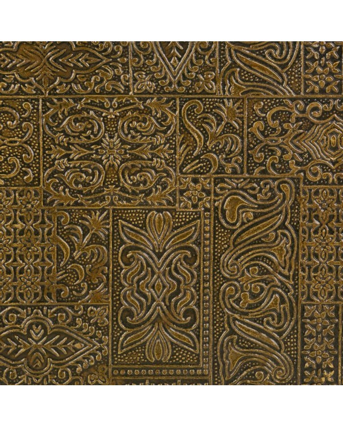 Scatola-Portagioie Alexandra House Living Marrone scuro Ottone Legno di mango Legno MDF 20 x 7 x 20 cm