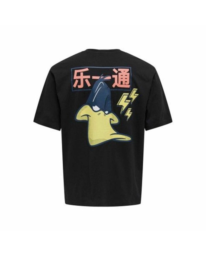 Maglia a Maniche Corte Uomo Only & Sons Onslooney Rlx Nero