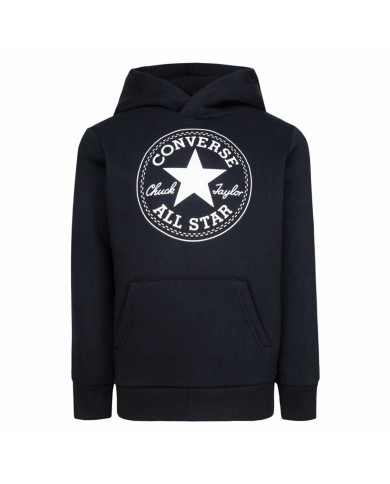 Felpa con Cappuccio Bambino Converse Chuck Taylor Patch Core Nero Felpa con Cappuccio Bambino Converse Chuck Taylor Patch Core Nero