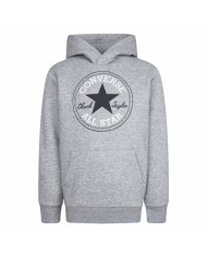 Felpa con Cappuccio Bambino Converse Chuck Taylor Patch Core Grigio chiaro
