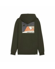 Felpa con Cappuccio Uomo Puma Oliva Felpa con Cappuccio Uomo Puma Oliva