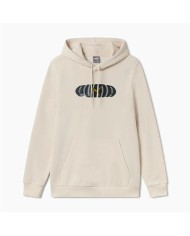 Felpa con Cappuccio Uomo Puma Ess+ Graphic Hoodie Fl Beige Felpa con Cappuccio Uomo Puma Ess+ Graphic Hoodie Fl Beige