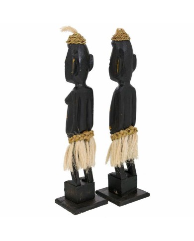 Set di Cifre Alexandra House Living Nero Legno Etnico 12 x 50 x 12 cm 2 Pezzi Set di Cifre Alexandra House Living Nero Legno Etnico 12 x 50 x 12 cm 2 Pezzi