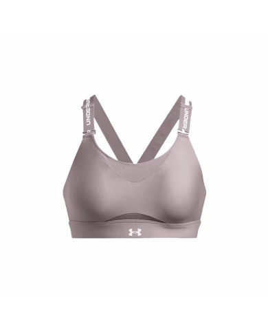 Reggiseno Sportivo Under Armour Infinity High Marrone Reggiseno Sportivo Under Armour Infinity High Marrone