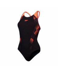 Costume da Bagno Donna Speedo Placement Laneback Nero