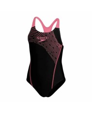 Costume da Bagno Donna Speedo Placement Laneback Nero