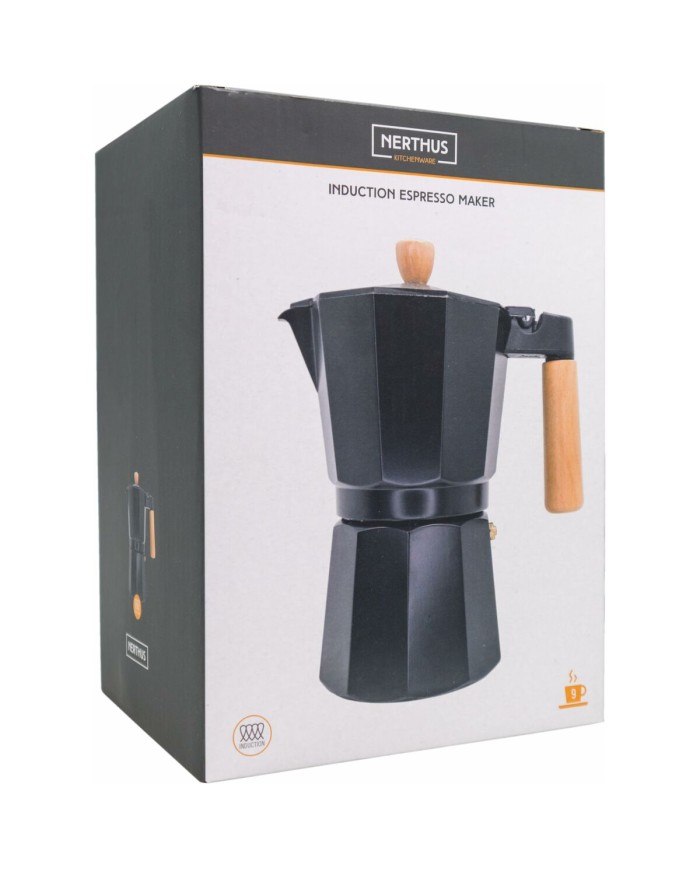 Caffettiera Italiana Vin Bouquet Alluminio 9 Tazze Nero Caffettiera Italiana Vin Bouquet Alluminio 9 Tazze Nero