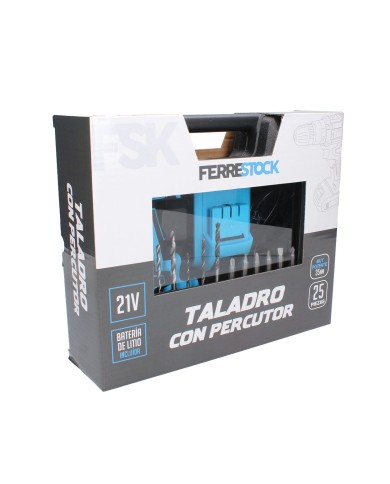 Set trapano e accessori Ferrestock FSKTAB101 21 V 25 Pezzi Set trapano e accessori Ferrestock FSKTAB101 21 V 25 Pezzi