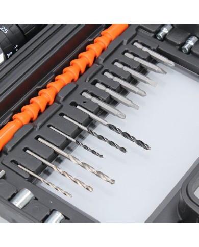 Set trapano e accessori Ferrestock FSKTAB101 21 V 25 Pezzi