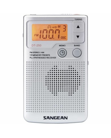Radio Sangean DT250S Argentato