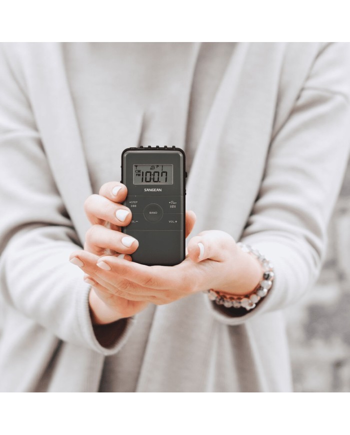 Radio Portatile Digitale Sangean Nero AM/FM Ricaricabile