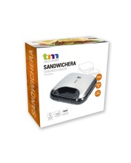 Piastra Grill Elettrica TM Electron Acciaio 750 W Doppia