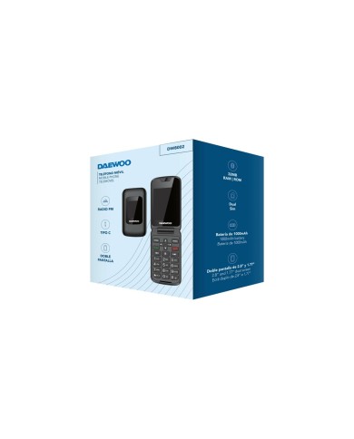 Cellulare per anziani Daewoo 2,8" 32 GB Nero