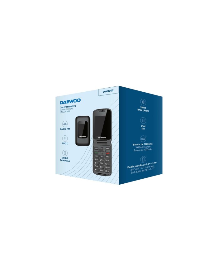 Cellulare per anziani Daewoo 2,8" 32 GB Nero Cellulare per anziani Daewoo 2,8" 32 GB Nero