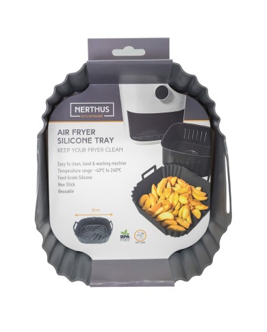 Vassoio riutilizzabile in silicone per friggitrice ad aria Vin Bouquet 20 cm Vassoio riutilizzabile in silicone per friggitrice ad aria Vin Bouquet 20 cm