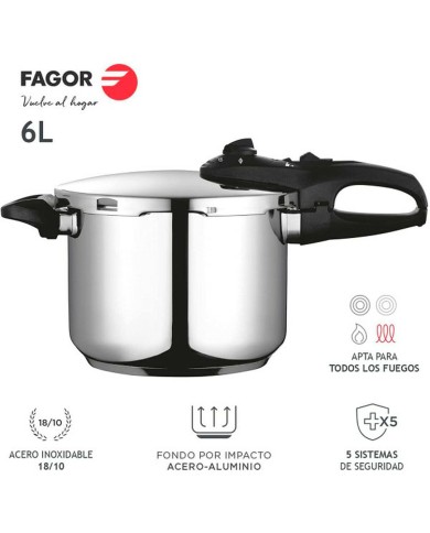 Pentola Express Fagor DUO Acciaio inossidabile 18/10 4 L 6 L Pentola Express Fagor DUO Acciaio inossidabile 18/10 4 L 6 L