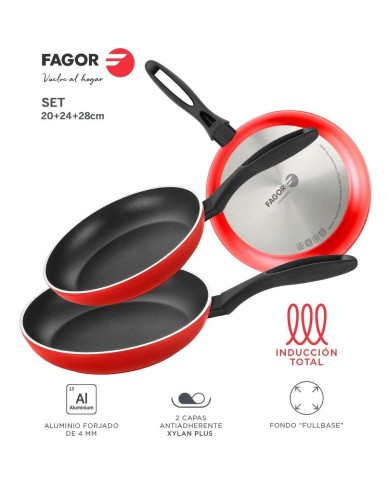 Set di padelle Fagor Alluminio Bachelite