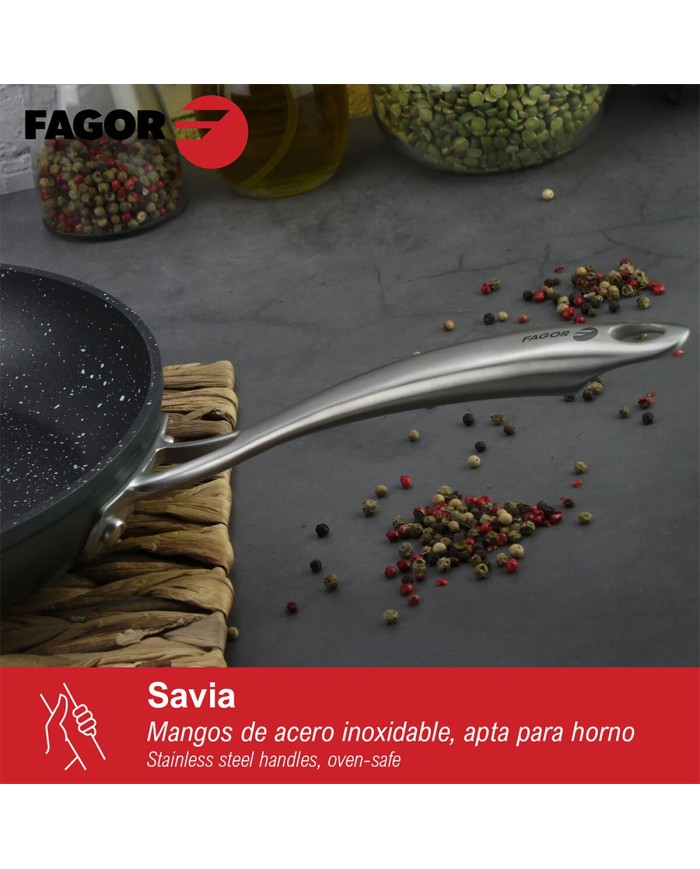 Padella Fagor Savia Alluminio Forgiato Grigio Ø 24 cm