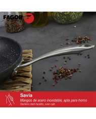 Padella Fagor Savia Alluminio Forgiato Grigio Ø 24 cm