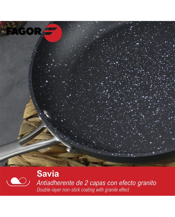 Padella Fagor Savia Alluminio Forgiato Argentato Ø 26 cm