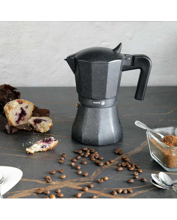 Caffettiera Italiana Fagor Nero Alluminio