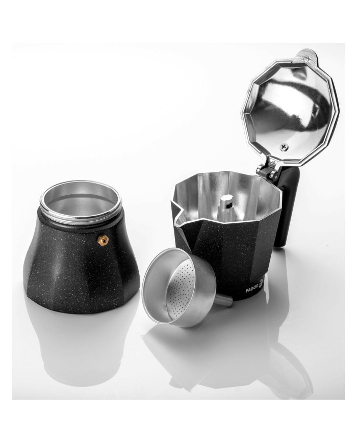 Caffettiera Italiana Fagor Nero Alluminio