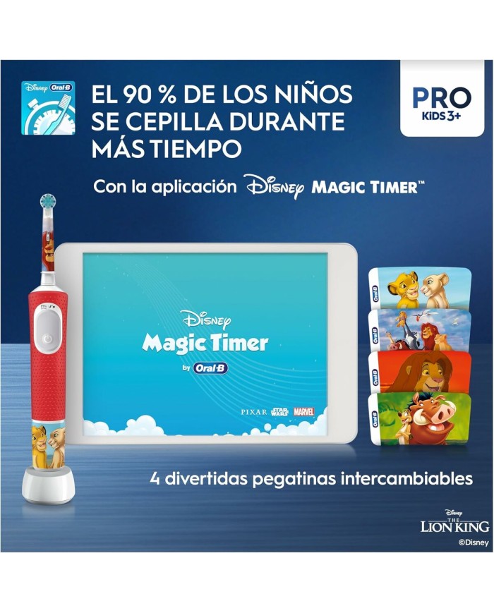 Spazzolino da Denti Elettrico Oral-B Rey Leon Rosso Multicolore