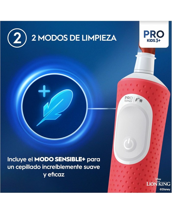 Spazzolino da Denti Elettrico Oral-B Rey Leon Rosso Multicolore