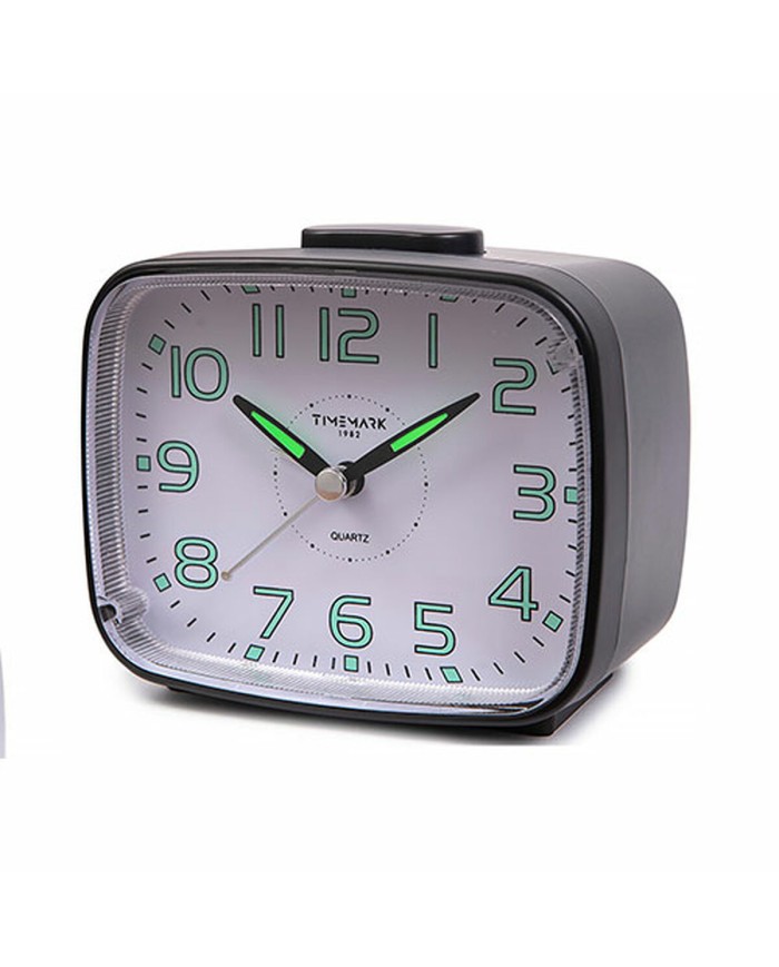 Orologio-Sveglia Analogico Timemark 12 x 9,5 x 6,5 cm Nero Classico