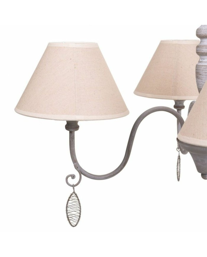 Lampadario Alexandra House Living Bianco Grigio Lampadario Alexandra House Living Bianco Grigio