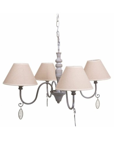 Lampadario Alexandra House Living Bianco Grigio Lampadario Alexandra House Living Bianco Grigio