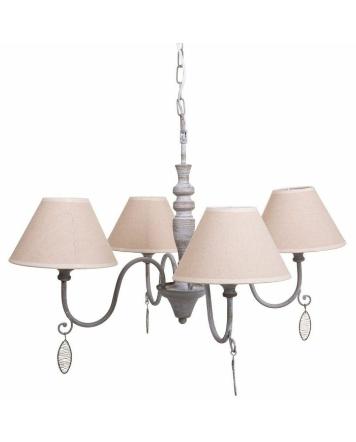 Lampadario Alexandra House Living Bianco Grigio Lampadario Alexandra House Living Bianco Grigio