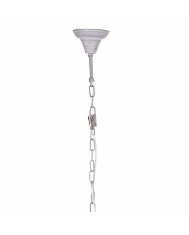 Lampadario Alexandra House Living Bianco Grigio Lampadario Alexandra House Living Bianco Grigio