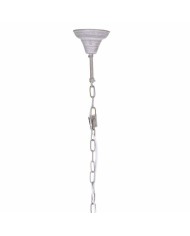 Lampadario Alexandra House Living Bianco Grigio Lampadario Alexandra House Living Bianco Grigio