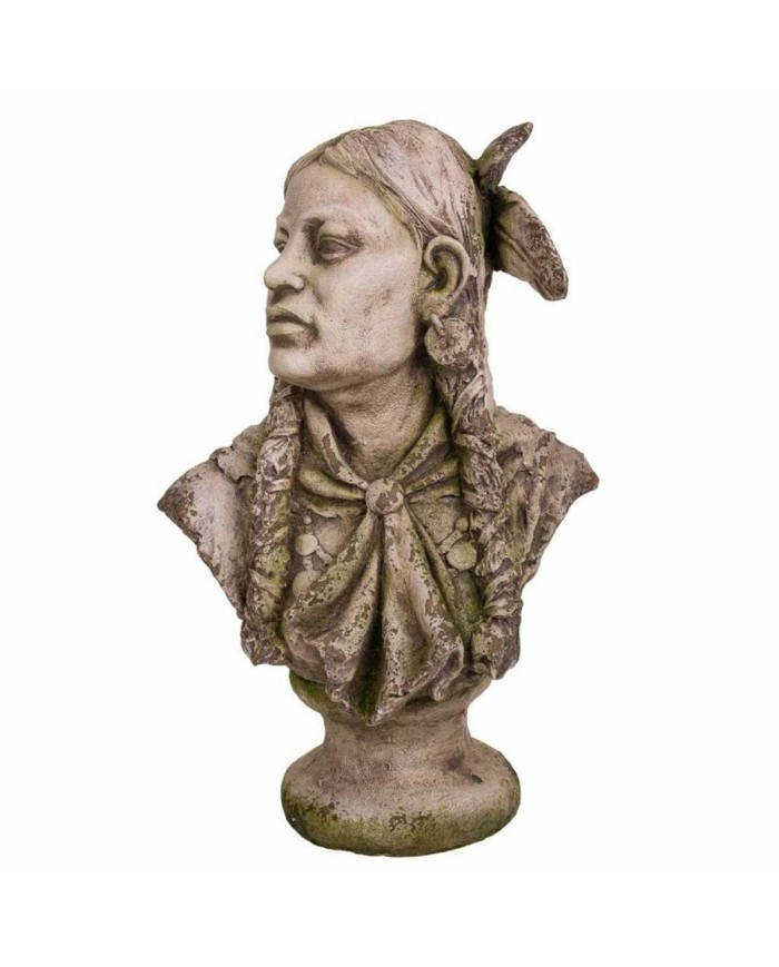 Busto Alexandra House Living Fibra di Vetro Magnesio Donna Indiano Americano 33 x 70 x 45 cm