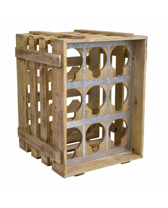 Portabottiglie Alexandra House Living Naturale Legno di abete 32 x 43 x 33 cm 9 bottiglie Scatola Portabottiglie Alexandra House Living Naturale Legno di abete 32 x 43 x 33 cm 9 bottiglie Scatola