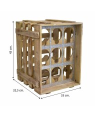 Portabottiglie Alexandra House Living Naturale Legno di abete 32 x 43 x 33 cm 9 bottiglie Scatola Portabottiglie Alexandra House Living Naturale Legno di abete 32 x 43 x 33 cm 9 bottiglie Scatola