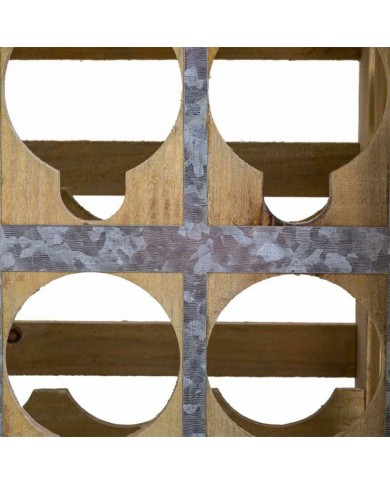 Portabottiglie Alexandra House Living Naturale Legno di abete 32 x 43 x 33 cm 9 bottiglie Scatola