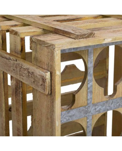 Portabottiglie Alexandra House Living Naturale Legno di abete 32 x 43 x 33 cm 9 bottiglie Scatola