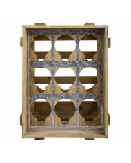 Portabottiglie Alexandra House Living Naturale Legno di abete 32 x 43 x 33 cm 9 bottiglie Scatola Portabottiglie Alexandra House Living Naturale Legno di abete 32 x 43 x 33 cm 9 bottiglie Scatola