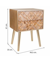 Comodino Alexandra House Living Marrone 35 x 61 x 44 cm Comodino Alexandra House Living Marrone 35 x 61 x 44 cm