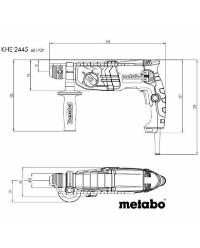 Trapano a percussione Metabo 601709500 800 W Trapano a percussione Metabo 601709500 800 W