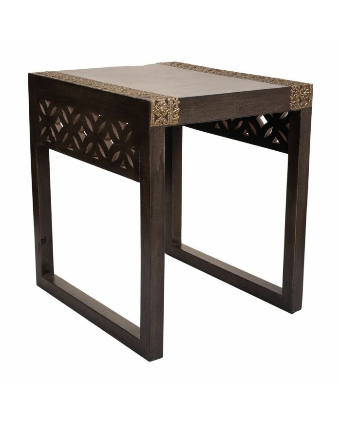 Tavolo aggiuntivo Alexandra House Living Grigio Dorato 40 x 43 x 35 cm Tavolo aggiuntivo Alexandra House Living Grigio Dorato 40 x 43 x 35 cm