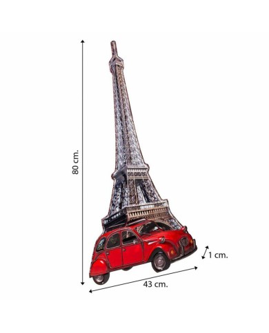 Placca da Parete Alexandra House Living Ferro Torre Eiffel 80 x 1 x 43 cm Placca da Parete Alexandra House Living Ferro Torre Eiffel 80 x 1 x 43 cm