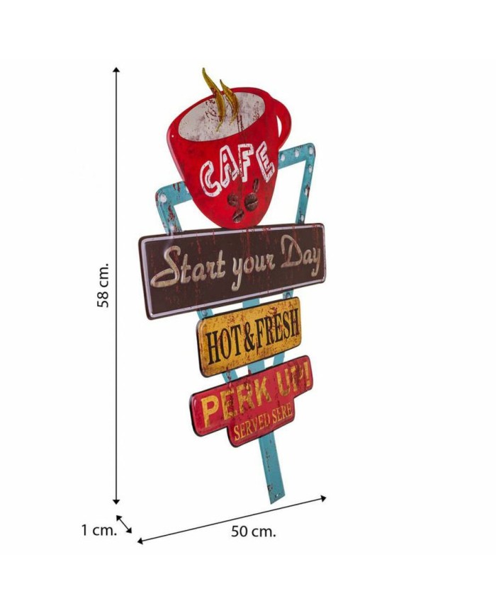 Placca da Parete Alexandra House Living Ferro Segnali 50 x 1 x 58 cm