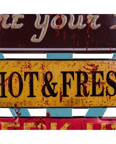 Placca da Parete Alexandra House Living Ferro Segnali 50 x 1 x 58 cm