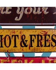 Placca da Parete Alexandra House Living Ferro Segnali 50 x 1 x 58 cm