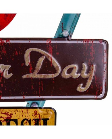 Placca da Parete Alexandra House Living Ferro Segnali 50 x 1 x 58 cm