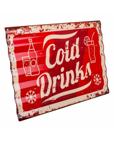 Placca da Parete Alexandra House Living Cold Drink Ferro 59 x 1 x 40 cm Placca da Parete Alexandra House Living Cold Drink Ferro 59 x 1 x 40 cm